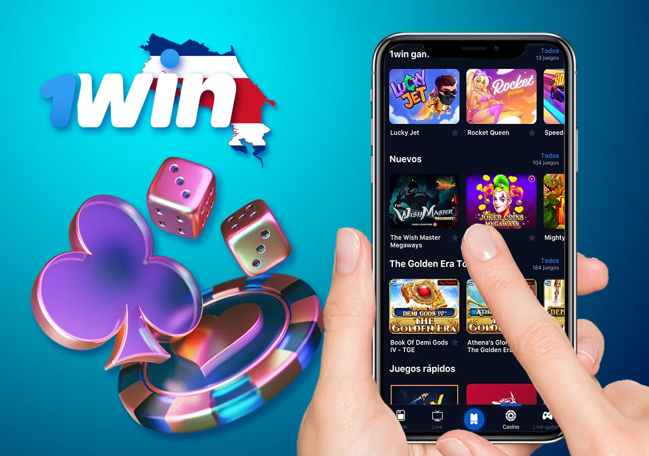 Juegue a una gran variedad de juegos de azar en la aplicación móvil de 1win