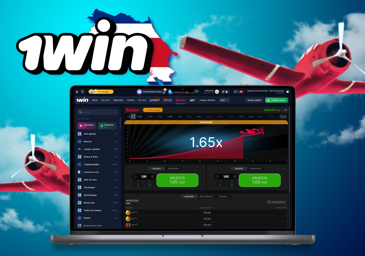 Un juego de choque popular en el casino en línea 1Win
