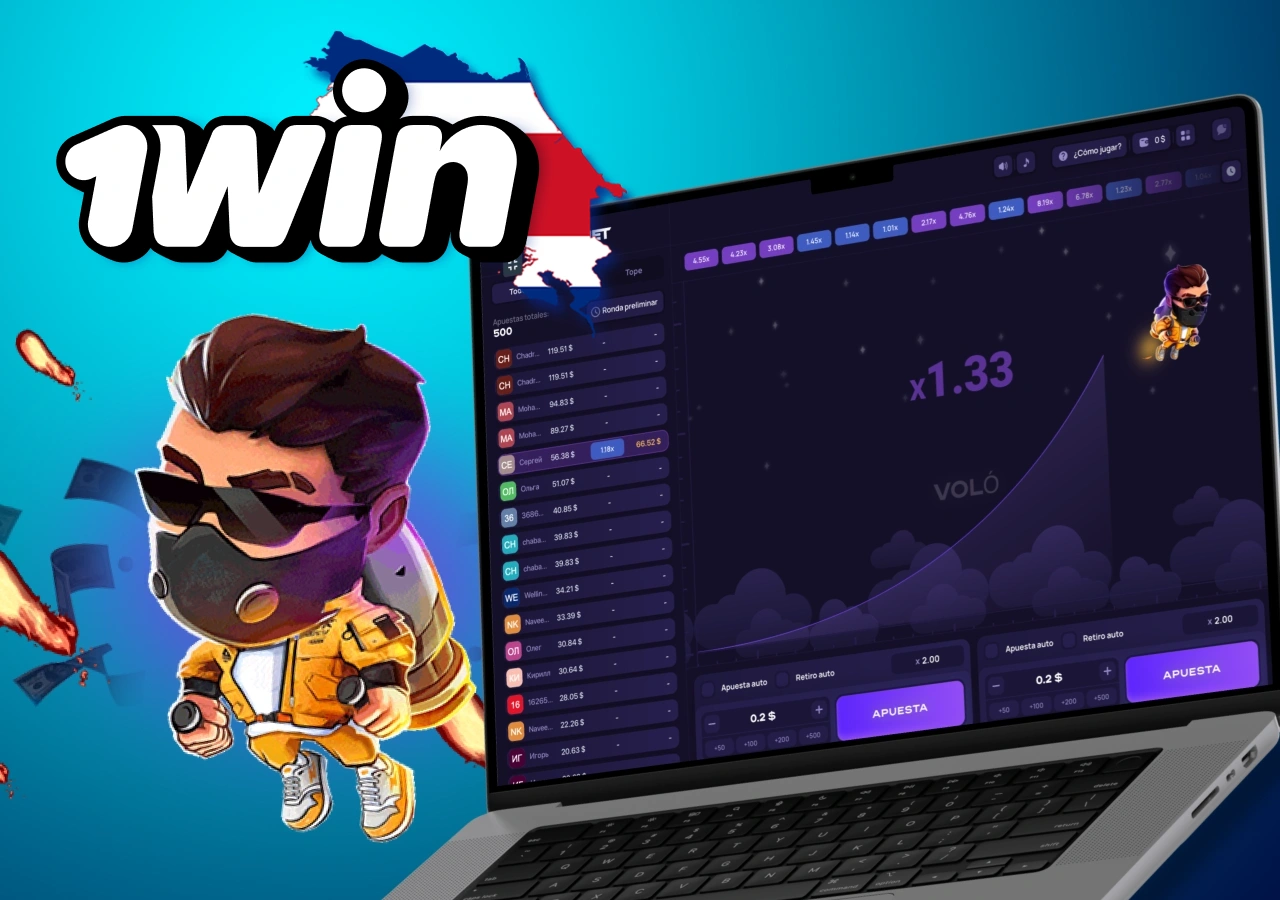 Lucky Jet en la plataforma de una casa de apuestas en Costa Rica